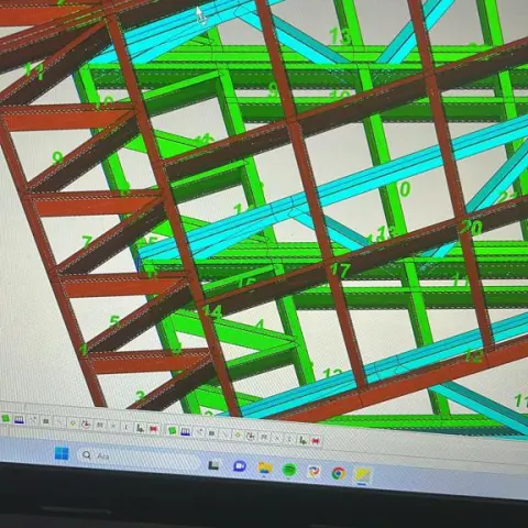 Çatı makaslarının üç boyutlu modeli
