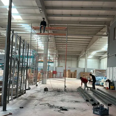 Tesis içinde yeni kurulan üretim alanı